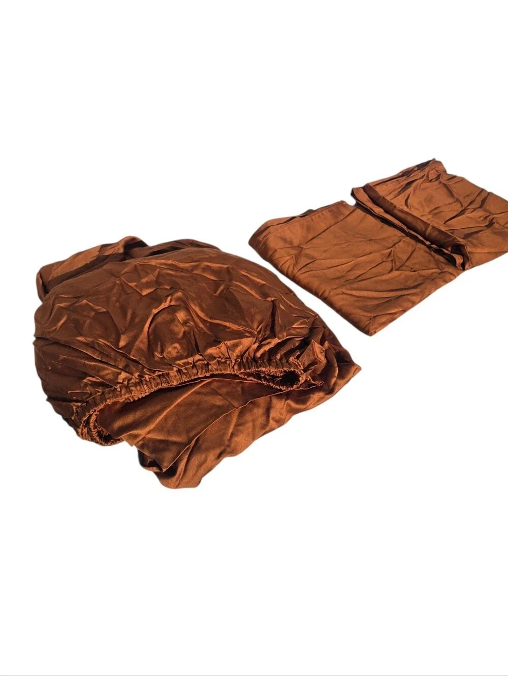 Quince Organic Bamboo Queen Fitted Sheet / 2 Standard Pillow Cases Terracotta
